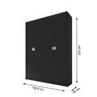 Guarda-roupa Solteiro 100% Mdf Bp 4 Portas 2 Gavetas Asti Pre