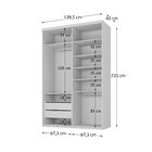 Guarda-roupa Solteiro 100% Mdf Bp Com 2 Portas De Espelho Gen