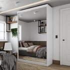 Guarda-roupa Solteiro 100% Mdf Bp Com 2 Portas De Espelho Gen