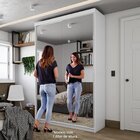 Guarda-roupa Solteiro 100% Mdf Bp Com 2 Portas De Espelho Gen