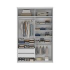 Guarda-roupa Solteiro 100% Mdf Bp Com 2 Portas De Espelho Gen