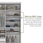 Guarda-roupa Solteiro 100% Mdf Bp Com 2 Portas De Espelho Gen