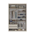 Guarda-roupa Solteiro 100% Mdf Bp Com 2 Portas De Espelho Gen