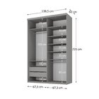 Guarda-roupa Solteiro 100% Mdf Bp Com 2 Portas De Espelho Gen