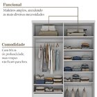 Guarda-roupa Solteiro 100% Mdf Bp Com 2 Portas De Espelho Gen