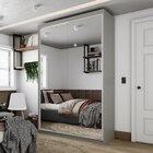 Guarda-roupa Solteiro 100% Mdf Bp Com 2 Portas De Espelho Gen