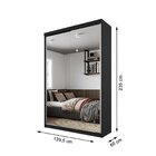 Guarda-roupa Solteiro 100% Mdf Bp Com 2 Portas De Espelho Pre