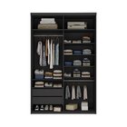 Guarda-roupa Solteiro 100% Mdf Bp Com 2 Portas De Espelho Pre