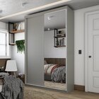 Guarda-roupa Solteiro 100% Mdf Bp Com 2 Portas E 1 Espelho Ge