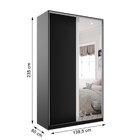 Guarda Roupa Solteiro 100% Mdf Bp Com 2 Portas E 1 Espelho Ze