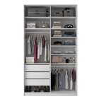 Guarda Roupa Solteiro 100% Mdf Bp Com 2 Portas Espelho Zermat