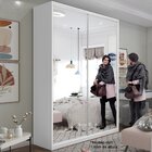 Guarda Roupa Solteiro 100% Mdf Bp Com 2 Portas Espelho Zermat