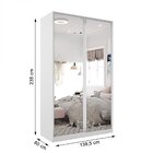 Guarda Roupa Solteiro 100% Mdf Bp Com 2 Portas Espelho Zermat