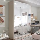 Guarda Roupa Solteiro 100% Mdf Bp Com 2 Portas Espelho Zermat