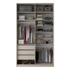 Guarda Roupa Solteiro 100% Mdf Bp Com 2 Portas Espelho Zermat