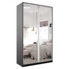 Guarda Roupa Solteiro 100% Mdf Bp Com 2 Portas Espelho Zermat