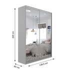 Guarda-roupa Solteiro 100% Mdf Bp Com 2 Portas Espelho Zermatt