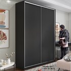 Guarda Roupa Solteiro 100% Mdf Bp Com 2 Portas Zermatt Preto