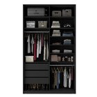 Guarda Roupa Solteiro 100% Mdf Bp Com 2 Portas Zermatt Preto
