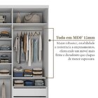 Guarda-roupa Solteiro 100% Mdf Bp Com 3 Portas De Espelho Gen