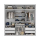 Guarda-roupa Solteiro 100% Mdf Bp Com 3 Portas De Espelho Gen