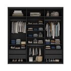 Guarda-roupa Solteiro 100% Mdf Bp Com 3 Portas De Espelho Gen