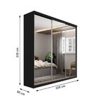 Guarda-roupa Solteiro 100% Mdf Bp Com 3 Portas De Espelho Gen