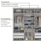 Guarda-roupa Solteiro 100% Mdf Bp Com 3 Portas E 1 Espelho Ge