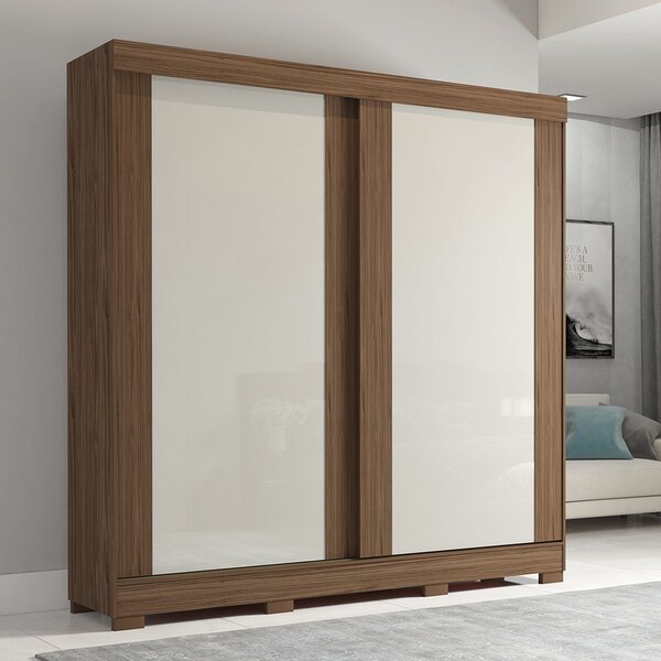 Guarda Roupa Solteiro 100% Mdf Flex Color 2 Portas De Correr