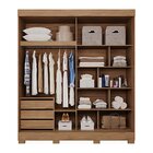 Guarda Roupa Solteiro 100% Mdf Flex Color 2 Portas De Correr