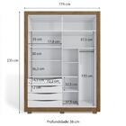 Guarda-roupa Solteiro 100% Mdf Kappesberg C/pés 4 Portas 4 Ga