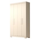 Guarda Roupa Solteiro 109,80cm 4 Portas 100% Mdf Papoulas Esp