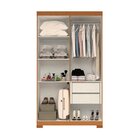 Guarda-roupa Solteiro 109,80cm 4 Portas 100% Mdf Papoulas Esp