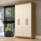 Guarda-roupa Solteiro 109,80cm 4 Portas 100% Mdf Papoulas Esp