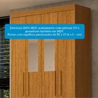 Guarda-roupa Solteiro 109,80cm 4 Ptas Com Espelho 100% Mdf Pa
