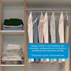 Guarda-roupa Solteiro 109,80cm 4 Ptas Com Espelho 100% Mdf Pa