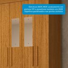 Guarda-roupa Solteiro 109,80cm 4 Ptas Com Espelho 100% Mdf Pa