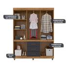 Guarda Roupa Solteiro 10 Portas 3 Gavetas Com Pés 22103 Arapl