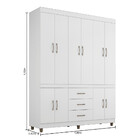 Guarda Roupa Solteiro 10 Portas 3 Gavetas Com Pés 22103 Arapl