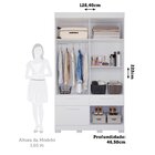Guarda-roupa Solteiro 128cm 5 Portas 3 Gavetas 100% Mdf Coimb