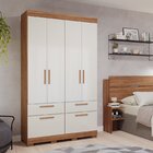 Guarda-roupa Solteiro 128cm 5 Portas 3 Gavetas 100% Mdf Coimb