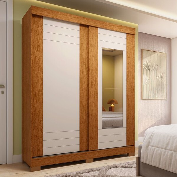 Guarda-roupa Solteiro 140cm 2 Portas De Correr 100% Mdf Ciner