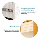 Guarda Roupa Solteiro 140cm 2 Portas De Correr Com Espelho Fl