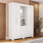 Guarda-roupa Solteiro 164cm 4 Portas 3 Gavetas Capelinha E Es