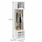 Guarda-roupa Solteiro 1 Porta 2 Gavetas Branco Tx/aveiro - Mó