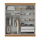 Guarda-roupa Solteiro 2 Gavetas Casa Blanca Cinamomo/off White