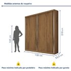 Guarda-roupa Solteiro 2 Porta De Correr 2 Gavetas Nala Espres