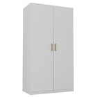 Guarda-roupa Solteiro 2 Portas 100% Mdf Marsala Branco