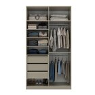 Guarda-roupa Solteiro 2 Portas 100% Mdf Marsala Panna