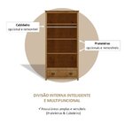 Guarda-roupa Solteiro 2 Portas 1 Gaveta Topázio 100% Madeira